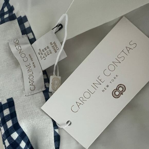 Caroline Constas Quilted Jacket NEW gloucester print linen blend - Picture 5 of 6